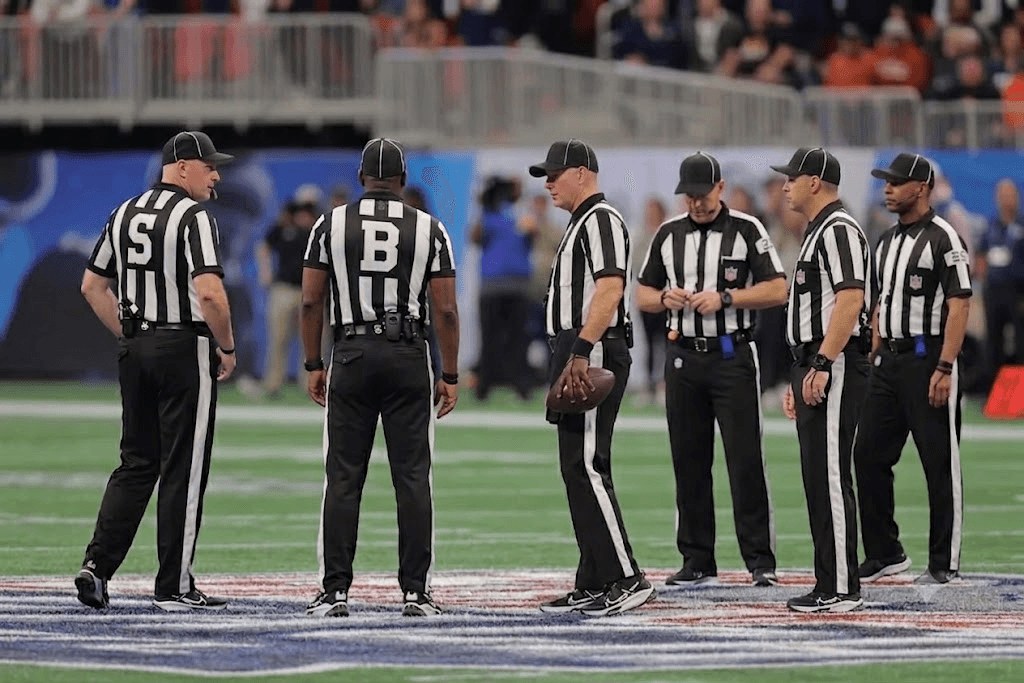 Photo of a referee calling a touchdown